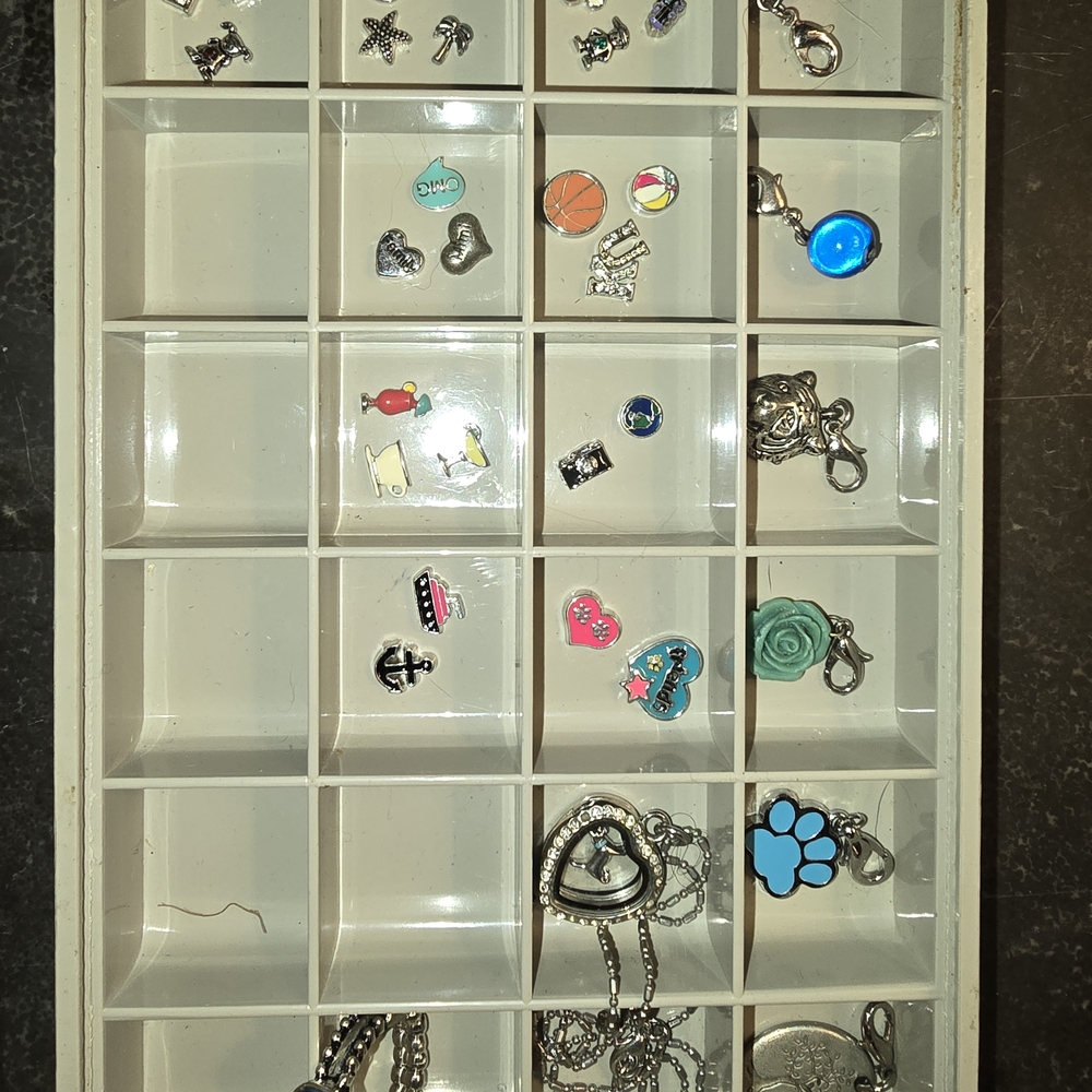 Origami Owl Blue and Teal Charm Lot